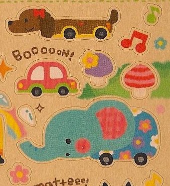 Q-LIA Animal Cars Sticker Set