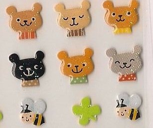 ARK ROAD Bears & Bees Sticker Set