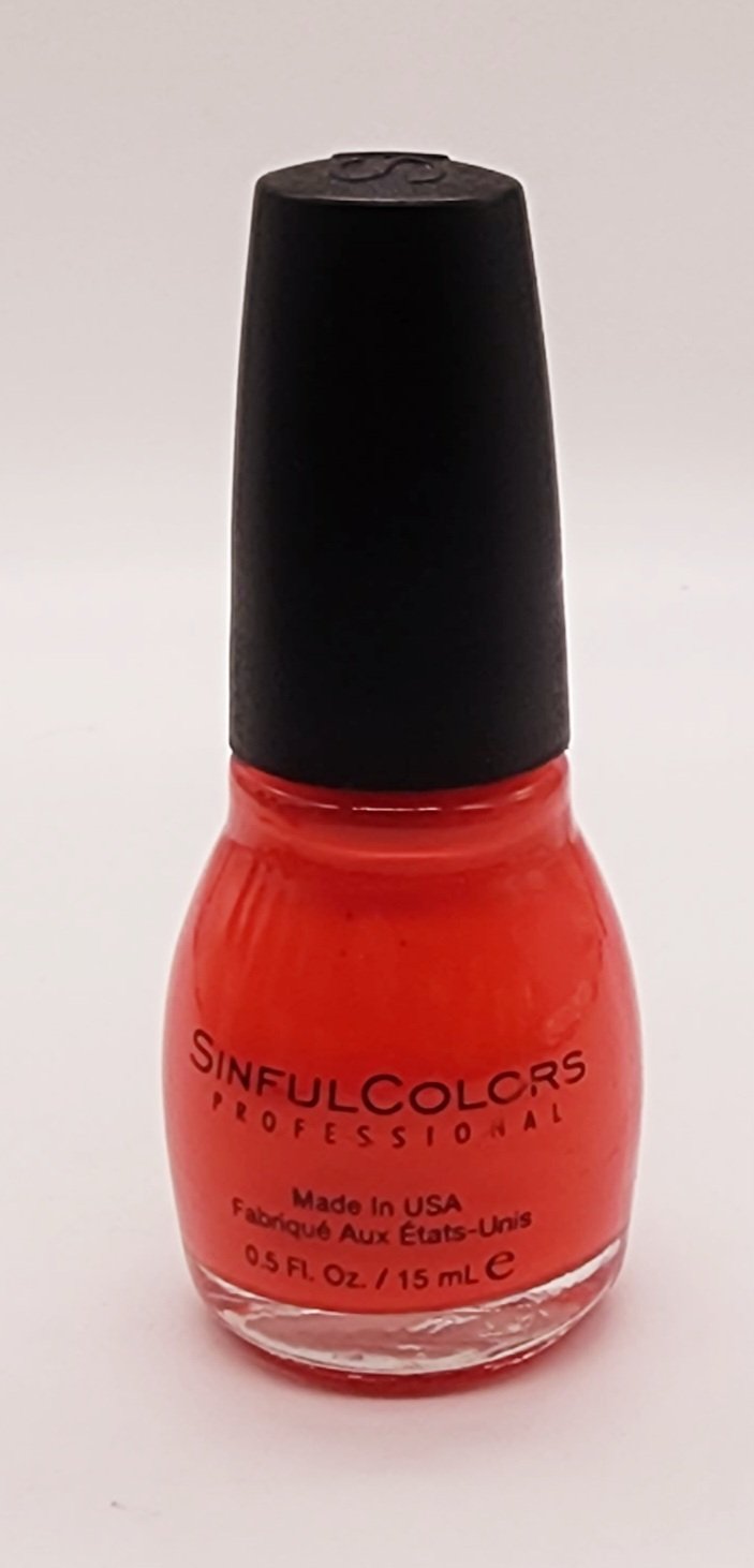 Sinful Colors Nail Polish Energetic Red NEW