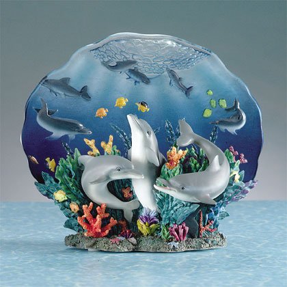 DOLPHIN WITH CORAL BACKGROUND