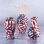 AMERICAN FLAG VASES