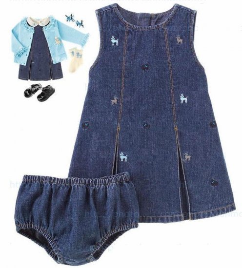Gymboree Poodle Denim Dress