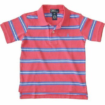 Ralph Lauren Classic Stripe Polo - P'Red/ Scott (SOLD)