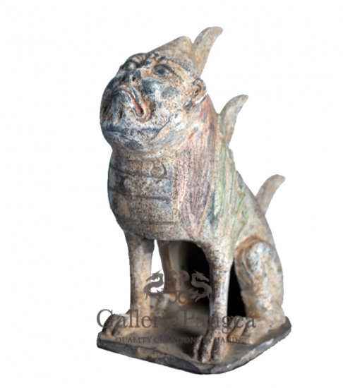 Pottery Statue, 'Man-face Tomb Guardian'