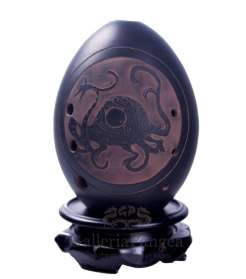 Black Pottery Ocarina, 'Black Tortoise'
