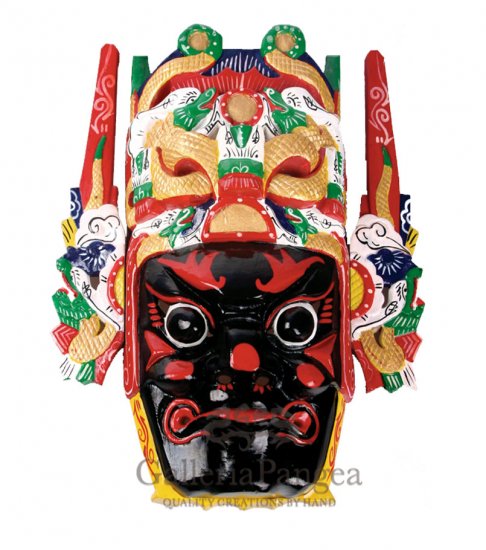 Wooden Nuo Mask, 'Zhang Fei'