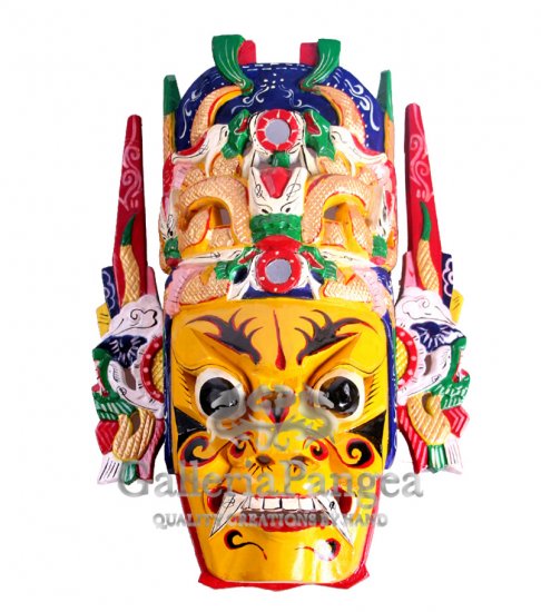Wooden Nuo Mask, 'Zhang Liao'