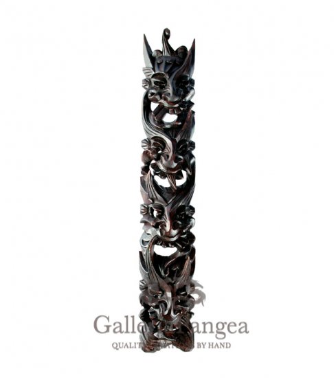 Wood Sculpture, 'Nuo Totem Plaque Wall Hanging'