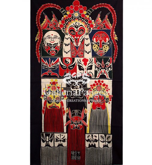 Batik Painting, 'Beijing Opera'