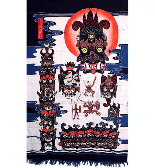 Batik Painting, 'Nuo Totem'