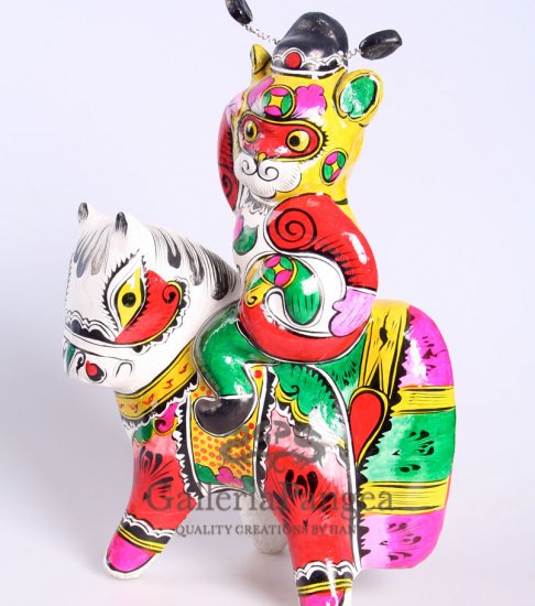 Mud Sculpture, 'Monkey Riding on a Horse'