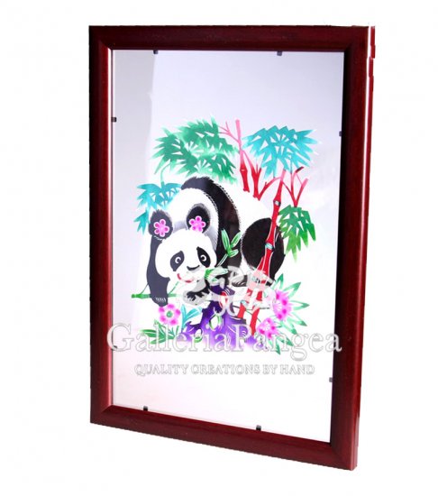 Paper Cut (framed), 'Girl Panda'
