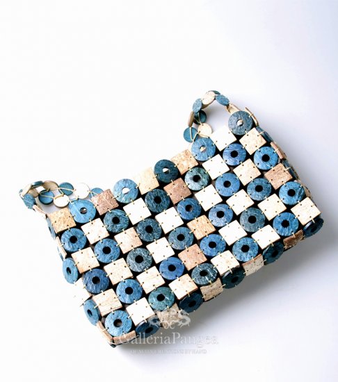 Coconut Handbag, 'Blue Checker'