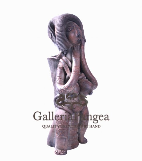 Nakhi Pottery Statue, 'Screaming Girl'