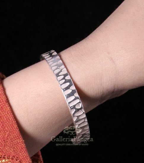 Silver Bracelet, 'Frost, Thin'