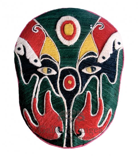 Beijing Opera Flax Mask, 'Big Eagle'