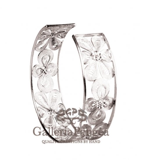 Silver Bracelet, 'Silver Iris'