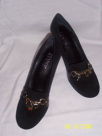 WOMENS SHOES by FRANCO SARTO, BLACK SUEDE "GOLON", SZ 8, RET. $90