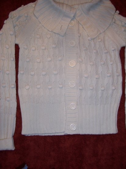 ZOE D POPCORN KNIT CARDIGAN SWEATER, SIZE M, RET. $170, NWT