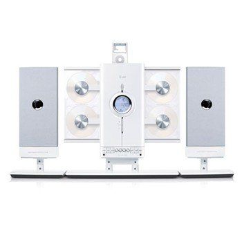 iLuv 4-CD Hi-Fi Audio System with iPod Docking Station - JWin I9200-WHT