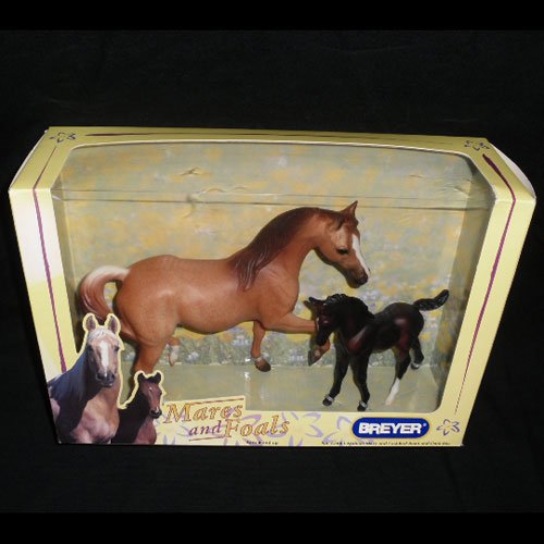 Breyer 62003 Arabian Mare and Foal Red Roan and Dark Bay