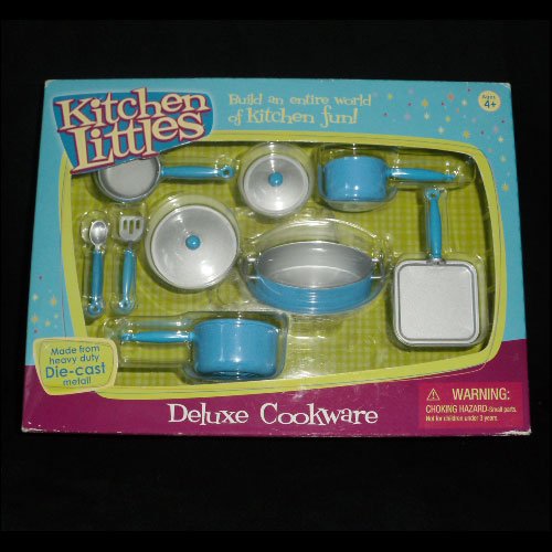 Kitchen Littles Deluxe Cookware Play Set Die-Cast Metal