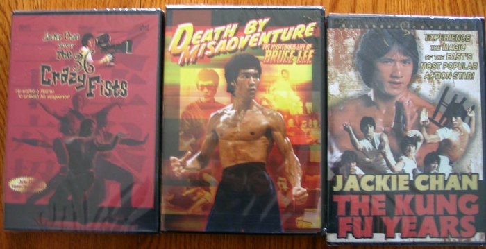 3 NEW Martial Art DVDs Jackie Chan and Bruce Lee