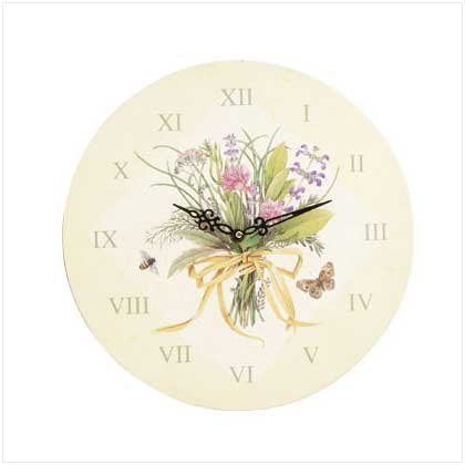 Herbal Bouquet Wall Clock