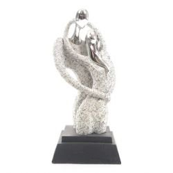 Abstract Stone Effect Couple Figurine, Small