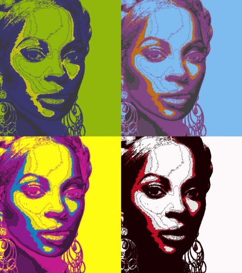 8x10 Mary J Blige Popart Print Celebrity Pop Art Picture