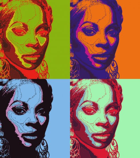 8x10 Mary J Blige Popart Print Celebrity Pop Art Picture