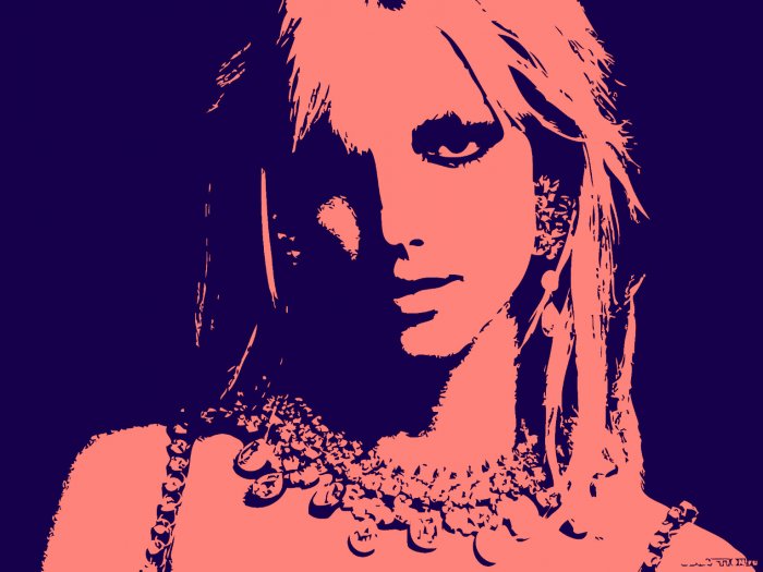 8x10 Britney Spears Popart Print Celebrity Pop Art Picture