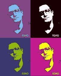 8x10 Bono U2 Popart Print Celebrity Pop Art Picture Limited Edition