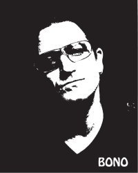 8x10 Bono U2 Popart Print Celebrity Pop Art Picture Limited Edition
