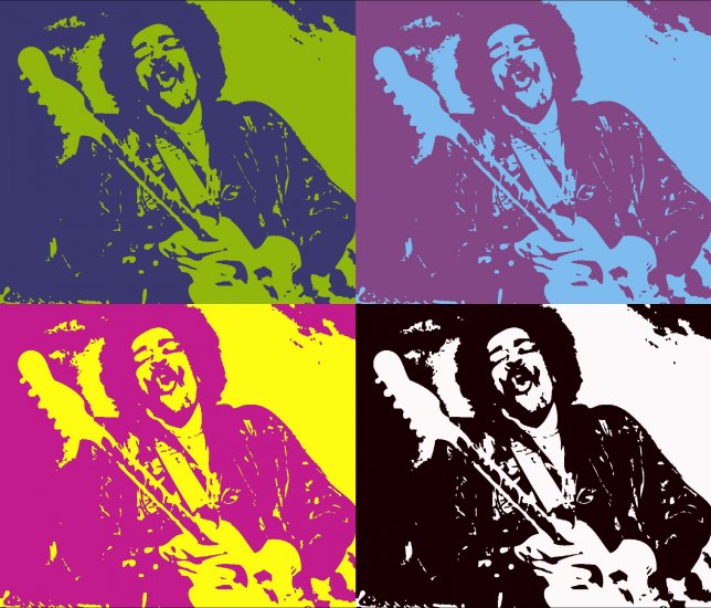 8x10 Jimi Hendricks Popart Print Celebrity Pop Art Picture Limited Edition