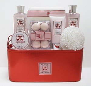 Peony in Bloom Bain D'esprit Affluiana Bath Collection in Faux Leather Tote