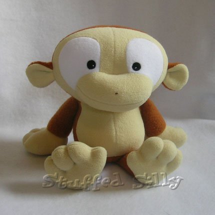 Silly Plush Monkey - Straw Coloured Face