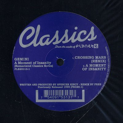 PE65313 - Gemini - A Moment of Insanity (12") *PLANET E