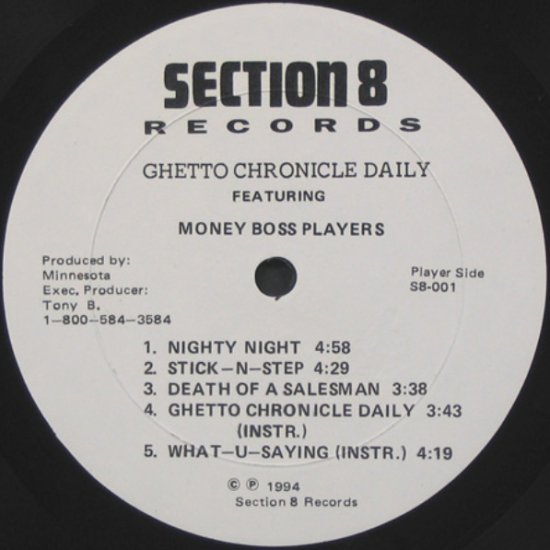 S8001 - Money Boss Players - Ghetto Chronicle Daily (12") *SECTION 8