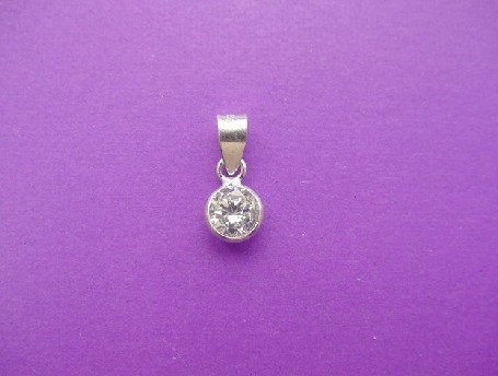 DAINTY CRYSTAL Sterling Silver Pendant + FREE CHAIN