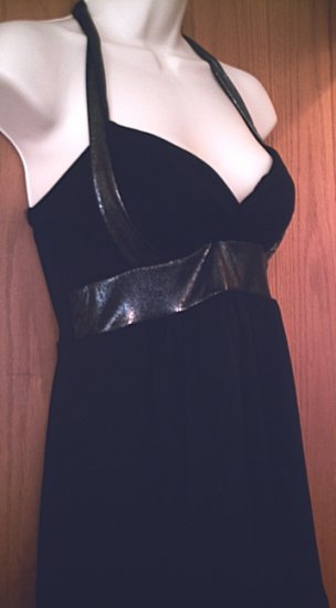 Black Halter Clubbing Top Sz Sm