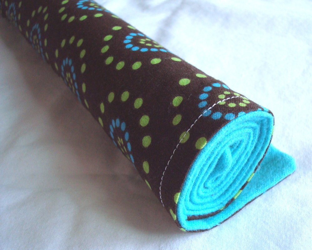 Burp Cloth Teal and Brown