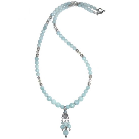Amazonite & Pearl Necklace