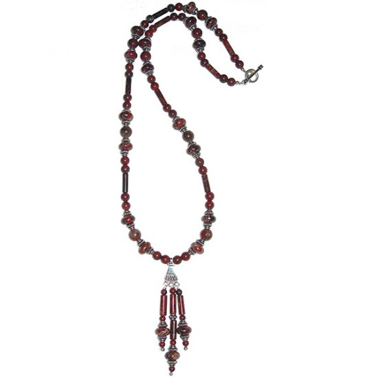 Brecciated Jasper & Sterling Silver Necklace