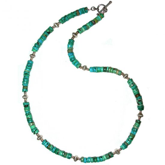 Turquoise & Sterling Silver Choker: