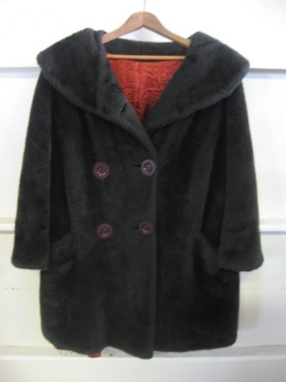 #5 Vintage Faux Fur Brown Short Coat