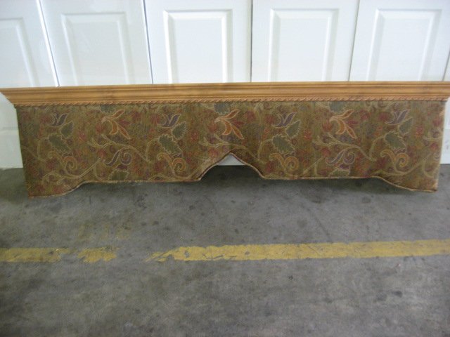 #8 Upholstered Window Valances with Wood Crown Moulding