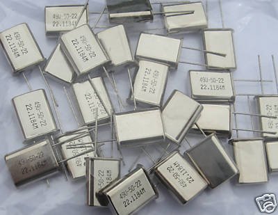 50pcs - 22.1184MHZ CRYSTALS (22.1184 MHZ) - Bargain!