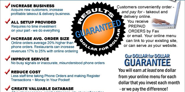Online Menu Ordering Website