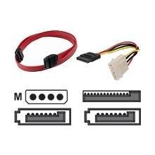 Serial ATA Cable Kit - 4 pin internal power - M 7 pin - 5 pin power 7 pin